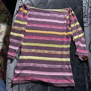 Jean Paul Gautier Striped Mesh Top